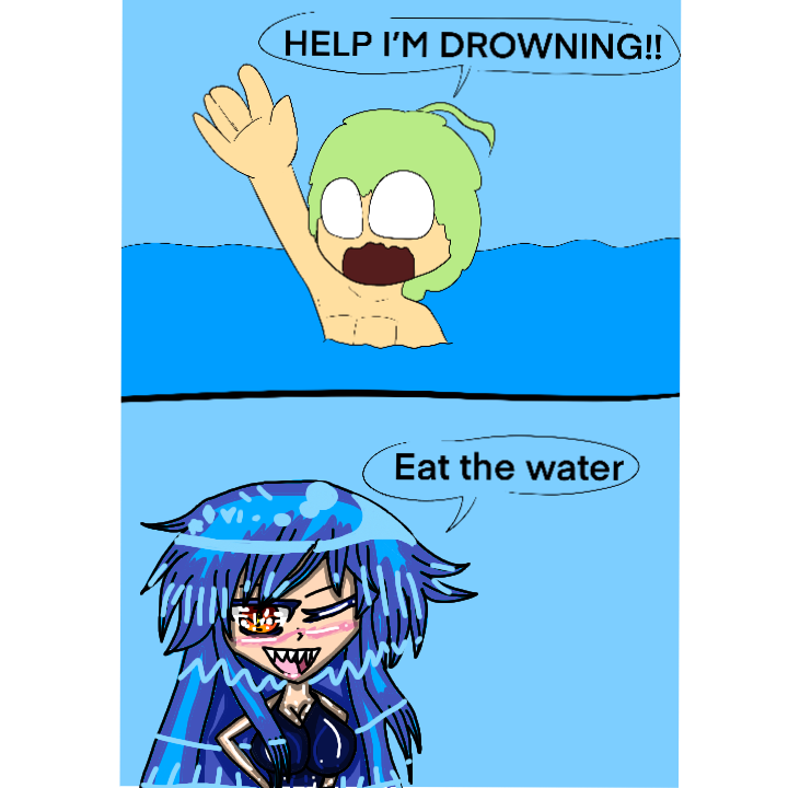 Just eat the water fake Collaboration by penonatsvenonats on