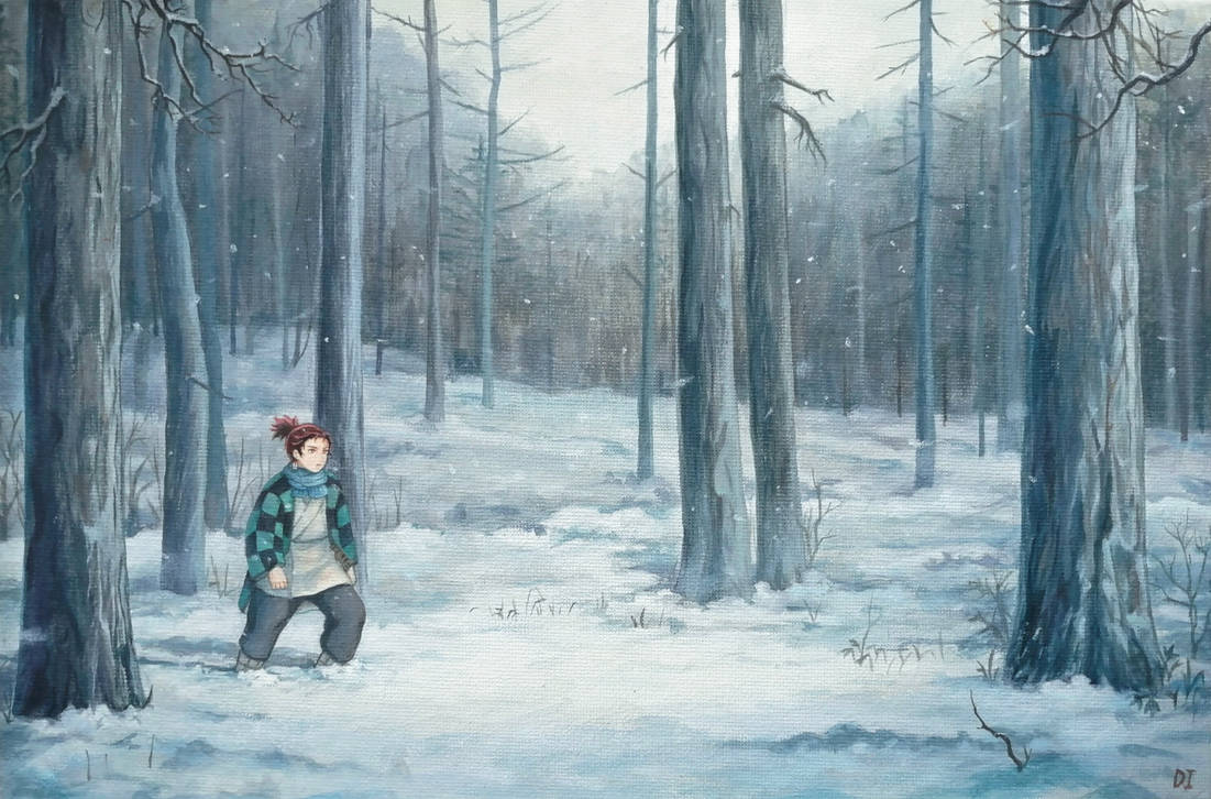 Search for a person in the Winter Forest Art