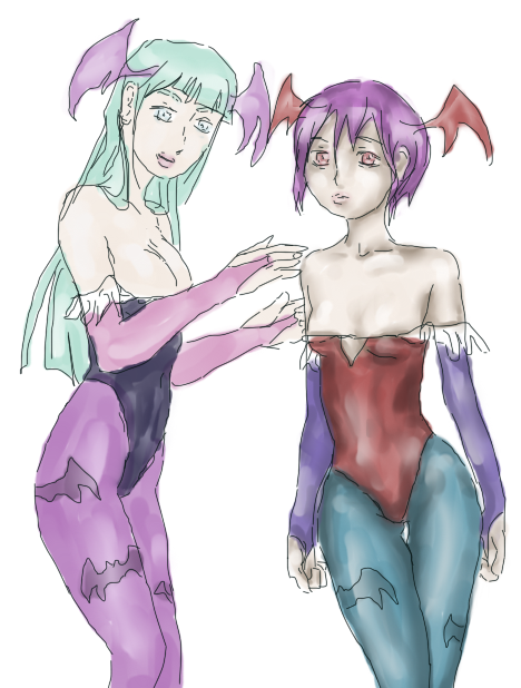 12/2/14 morrigan and lilith sketch