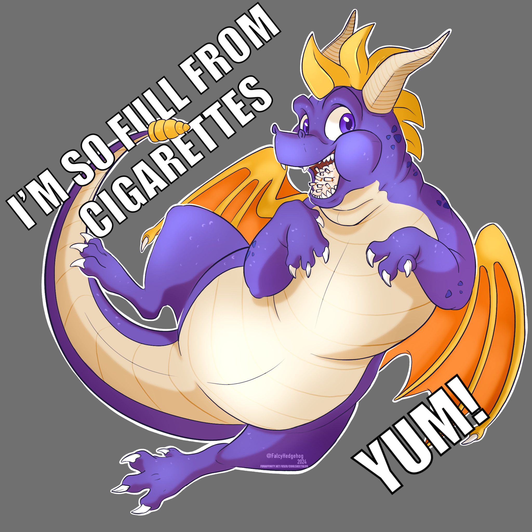 I'm so full from cigarettes, yum! by CoolSkeltal95 on DeviantArt