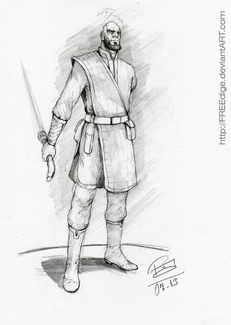 A Jedi Knight - Character Drawings 031 by FREEdige on DeviantArt