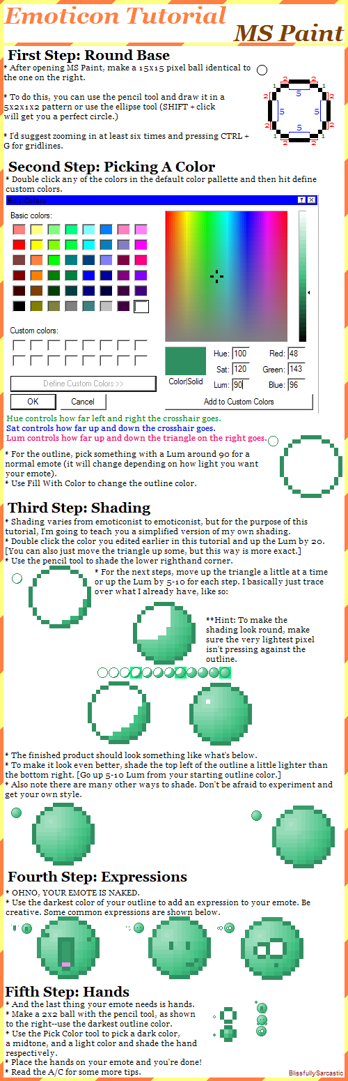 Emoticon Tutorial: MS Paint