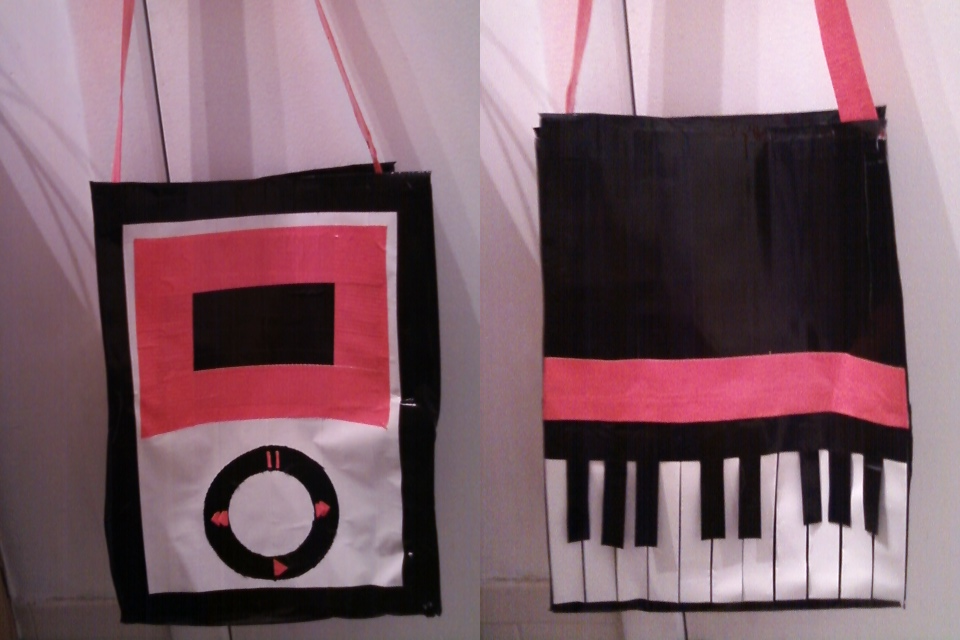 Piano-Ipod Duct Tape Purse