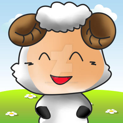 Exoro Designs Emoticons Sheep - Happy