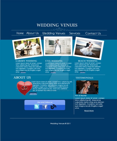 Wedding Venues Webpage Design