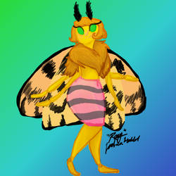 Elegant sheep moth lady by RosyAutumn