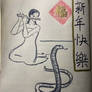 Happy Year of the Snake from Shanti and Kaa