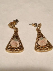 Victorian Rose Dangle Earrings For Sale On Etsy!