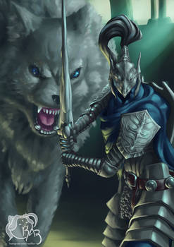 Artorias and Sif - Dark Souls