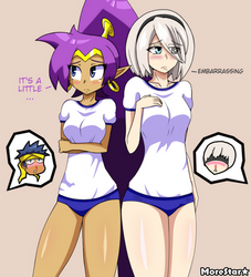 Shantae and 2B: Sport uniform by MoreStar