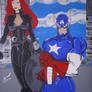 Captain America and Black Widow