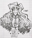 Charley Ink drawing ( school doodle ) by mokcie15