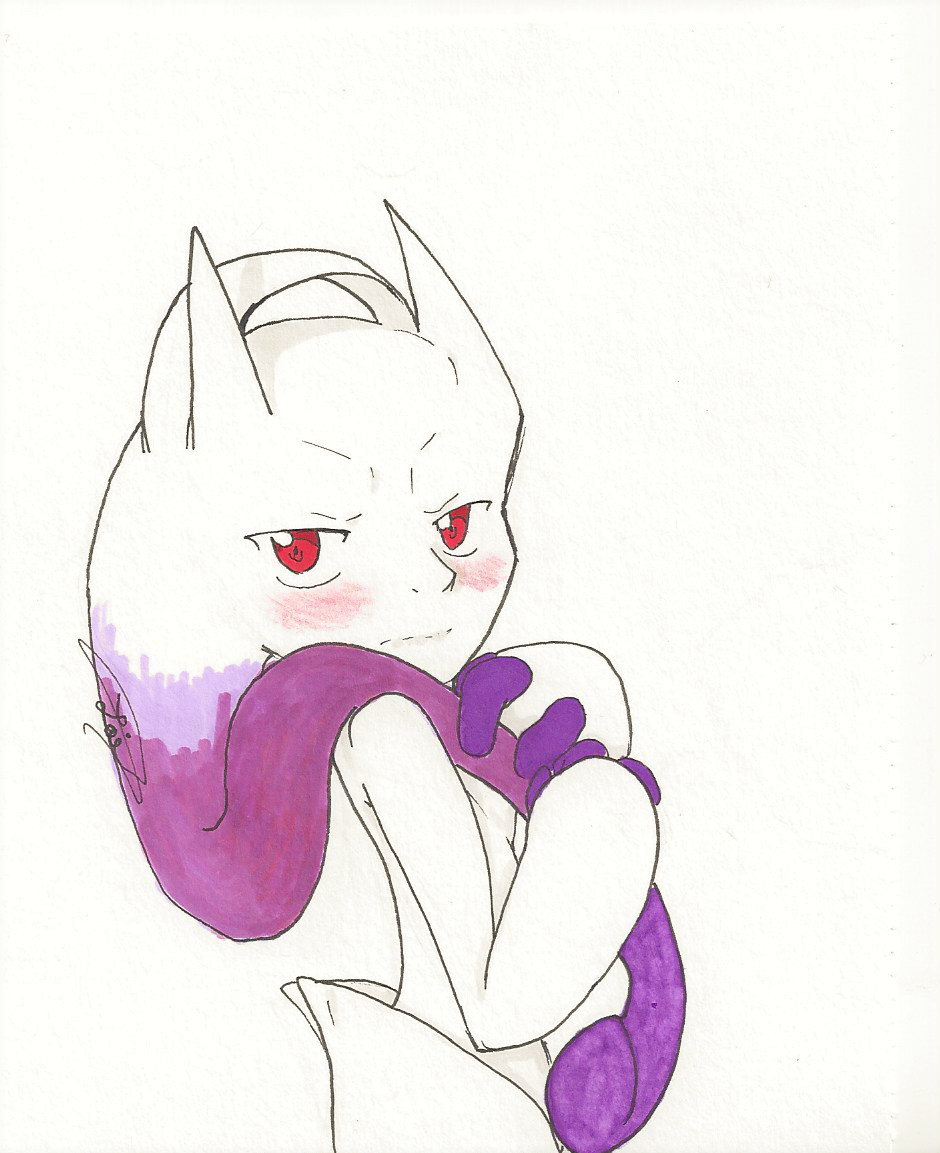 mewtwo and mega mewtwo y (pokemon and 1 more) drawn by suahh