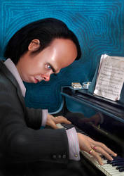 Nick Cave caricature 2010