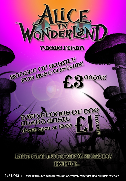 Alice in Wonderland flyer by ASPdesigns2 on DeviantArt