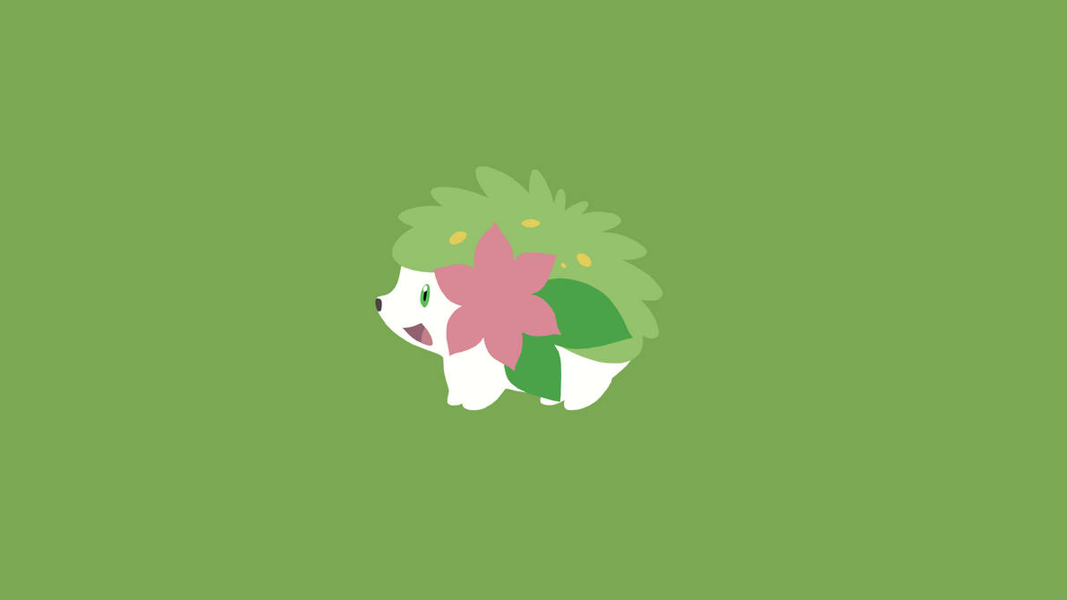 Minimalistic Wallpaper: Shaymin (#492) by MardGeerT on DeviantArt