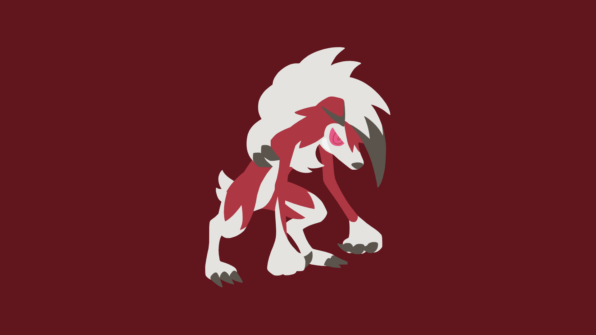 Minimalistic Wallpaper: Lycanroc Midnight (#745.2)