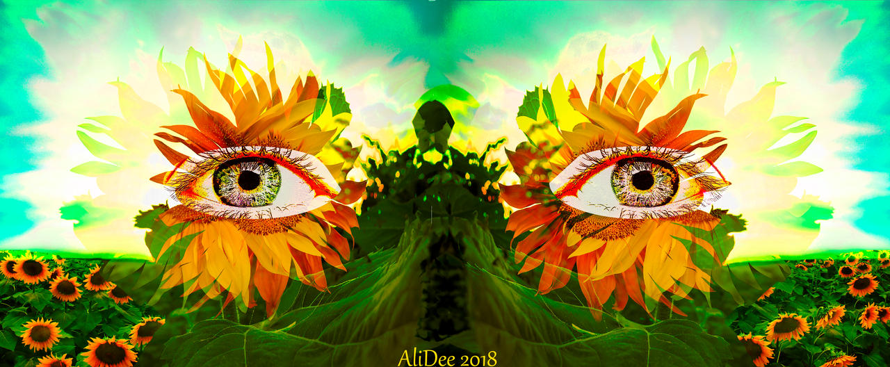 Golden Sunflower Eyes by AliDee33