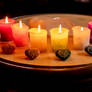 Chakra Candles with Stones