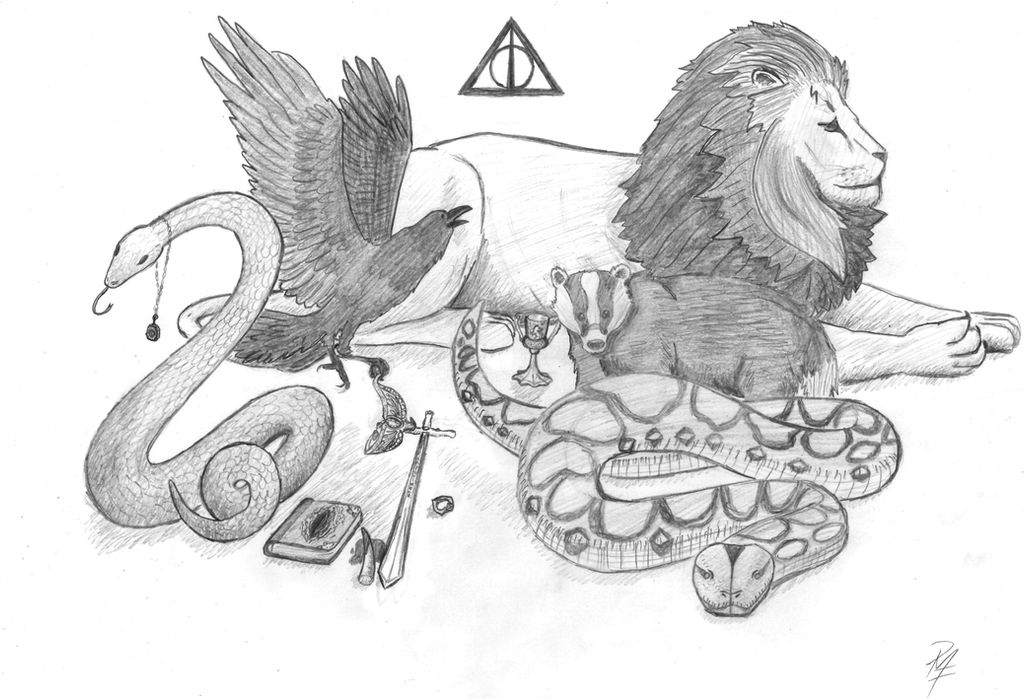 Harry Potter Deathly Hallows and Horcruxes by OutlawHeart1313 on DeviantArt