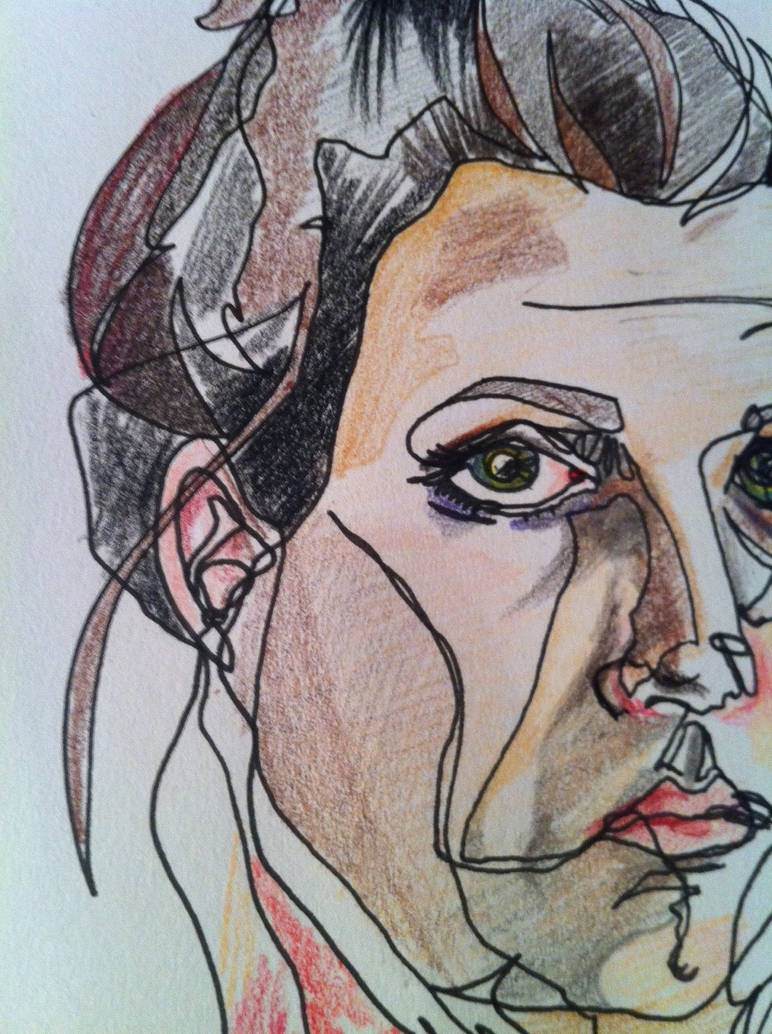 Single-line Self Portrait by lianiamh on DeviantArt