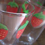 strawberry glasses close-up