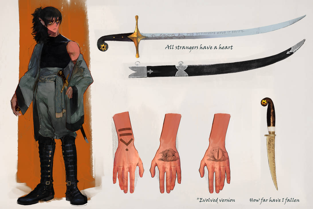 Commission: Half-elf fighter, Merikh Leyrre by AshGreenX on DeviantArt
