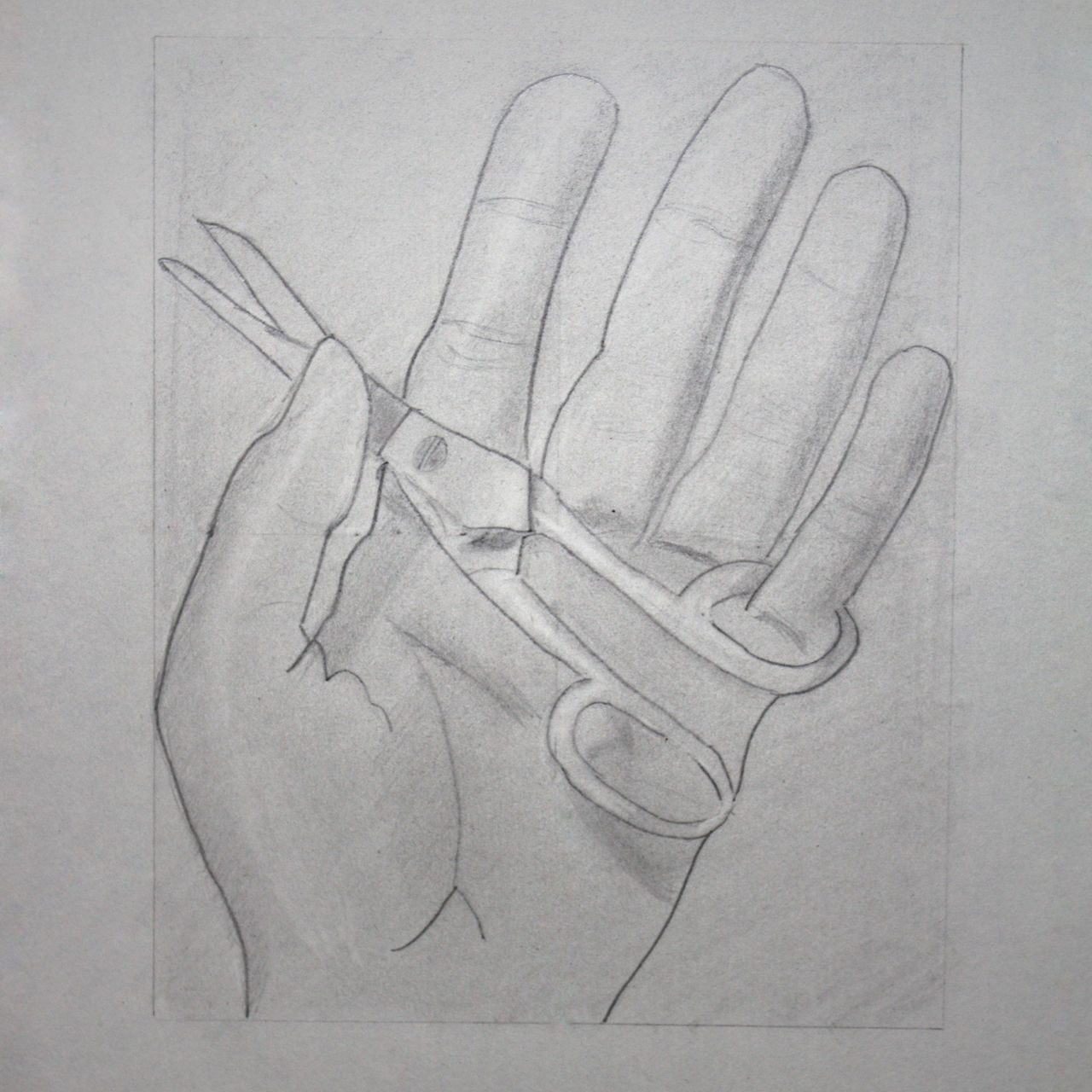 Modified Contour Drawing of your hand 2/2 by Jostash on DeviantArt