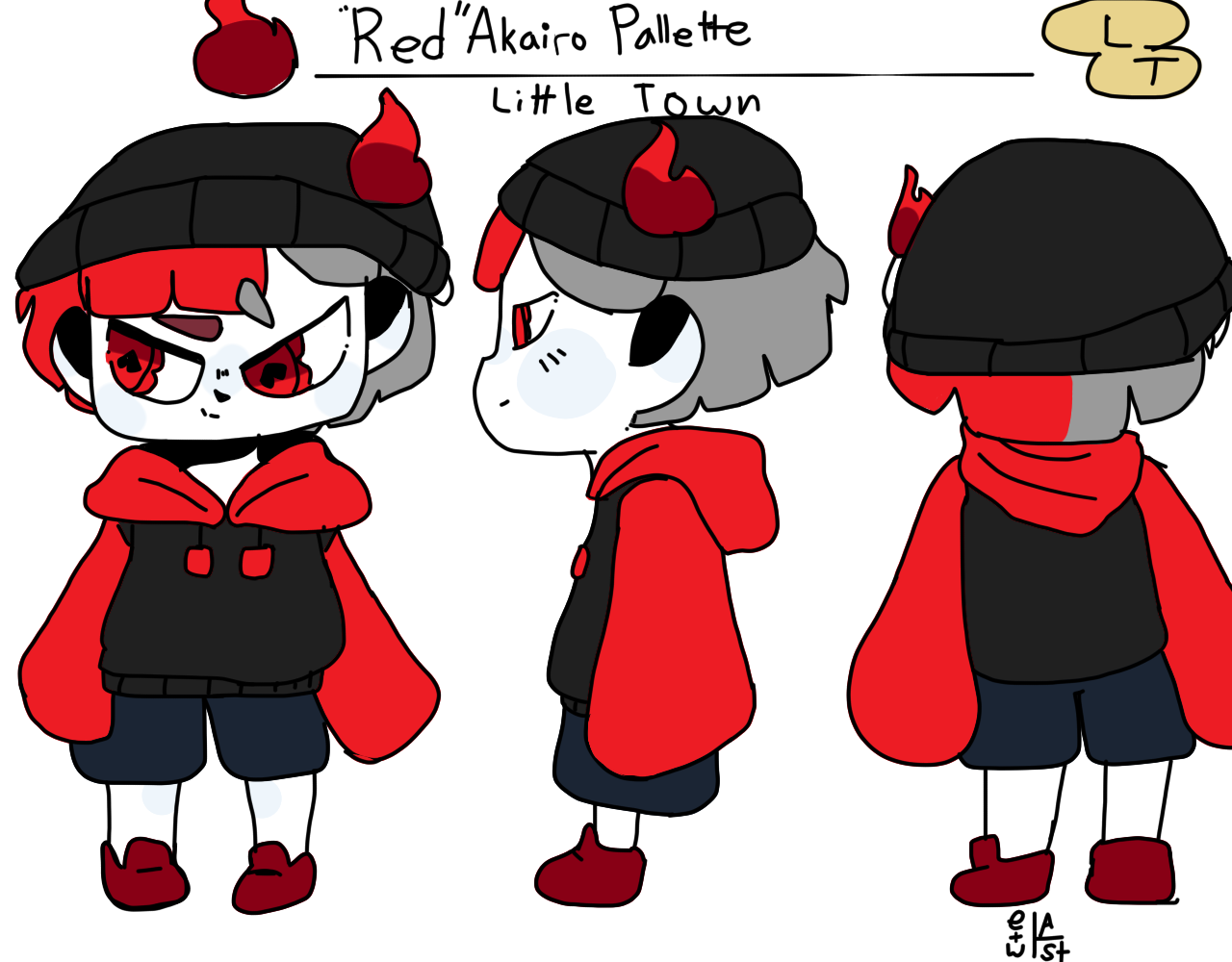 Akairo Character Turn Around By Ellynwillowartstuff On Deviantart