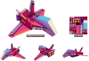 lowpoly spaceship