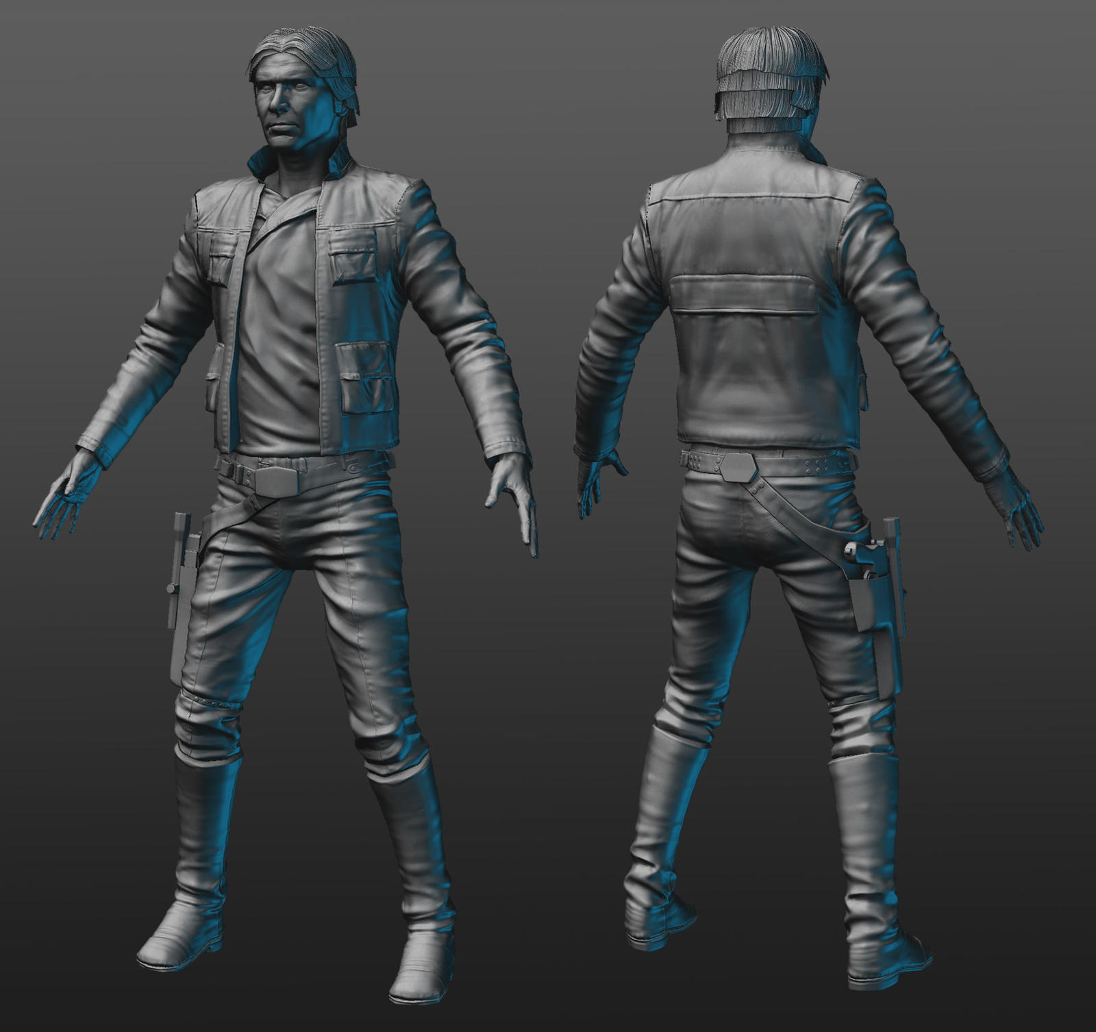 Captain Solo Zbrush model