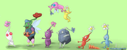 Pikmin and Rainbow Pikmin - For Nintendolover105