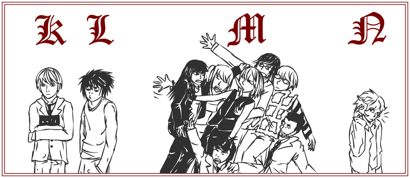 210 : Death Note : Alphabet by witegots on DeviantArt