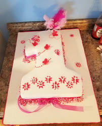 Pink Feather #1 Cake