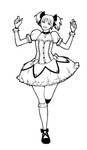 Madoka Black and White by GlowingMember