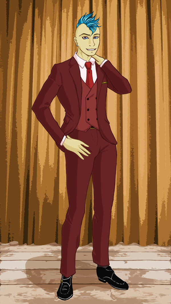 Redraw: Phil in Fancy Dress, colour