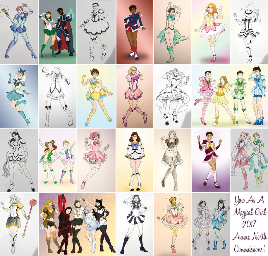 Belated: Some 2017 Anime North Commissions! by GlowingMember