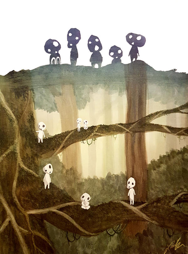 Tree Spirits Watercolour by GlowingMember