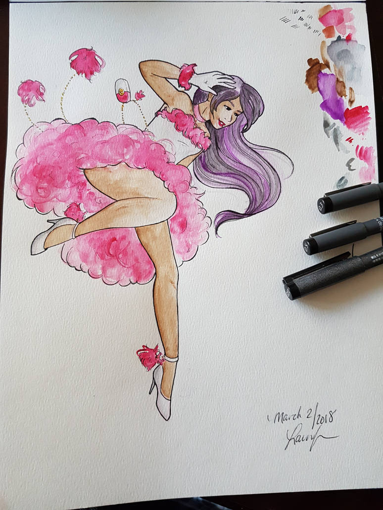 Magical Girl 2018 03 02 Inked by GlowingMember