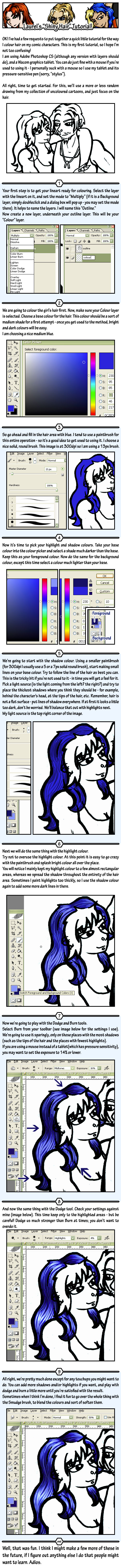 Photoshop Shiny Hair Tutorial