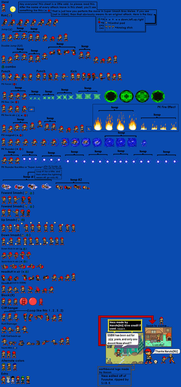 Full Ness Sprite Sheet