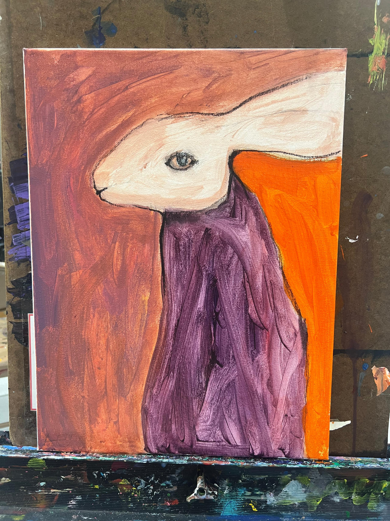 Spooky Rabbit Painting scary looking rabbit by KingAjRocks on DeviantArt