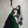 STOCK - Gothic vampire in green