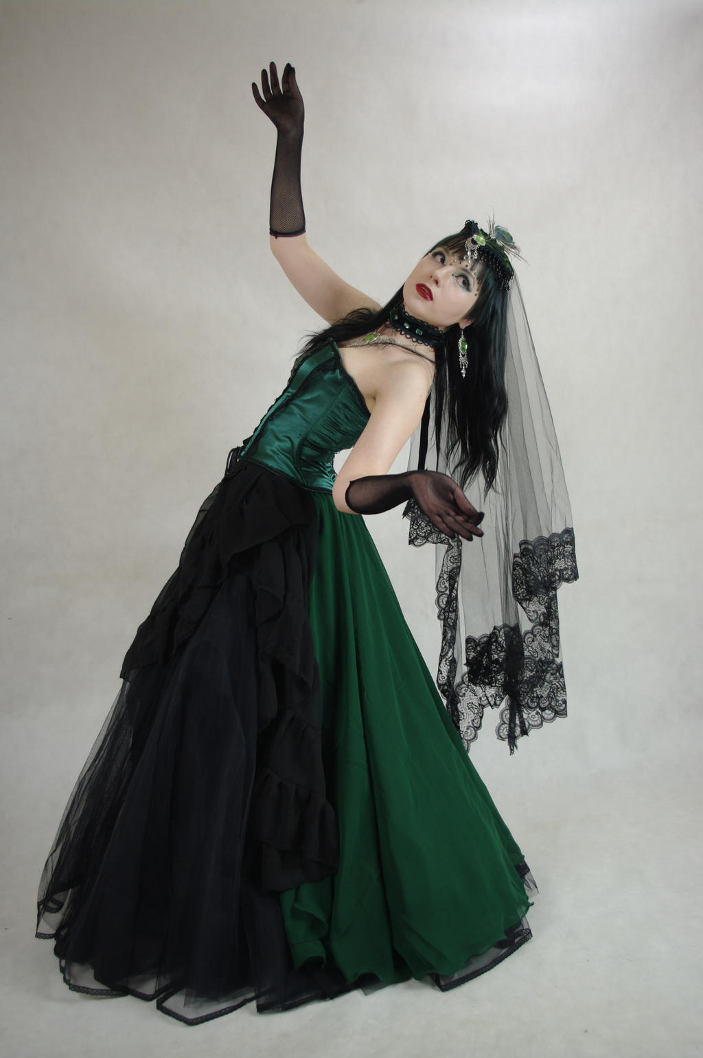 STOCK - Gothic vampire in green