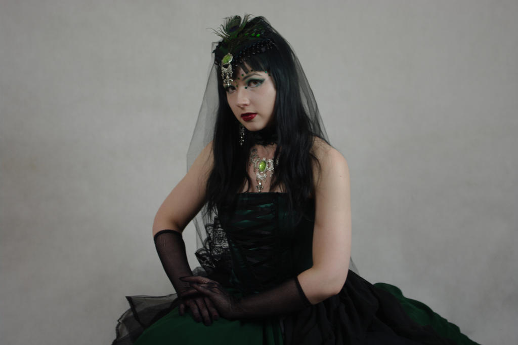 STOCK - Gothic vampire in green