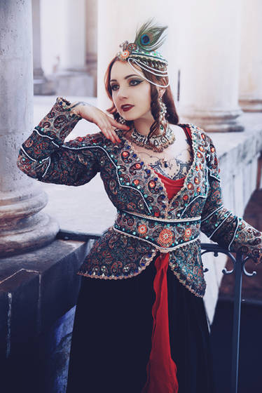 Beautiful Girl Dressed Turkish National Clothes Stock Photo