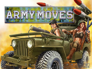 Army Moves. Close up view with logo