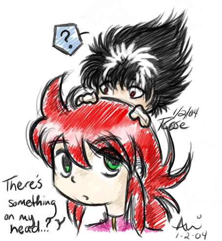 Kurama and Chibi Hiei - YYH