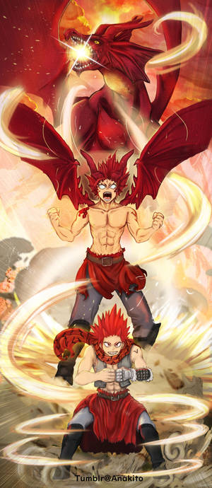 Dragon!Kirishima transformation