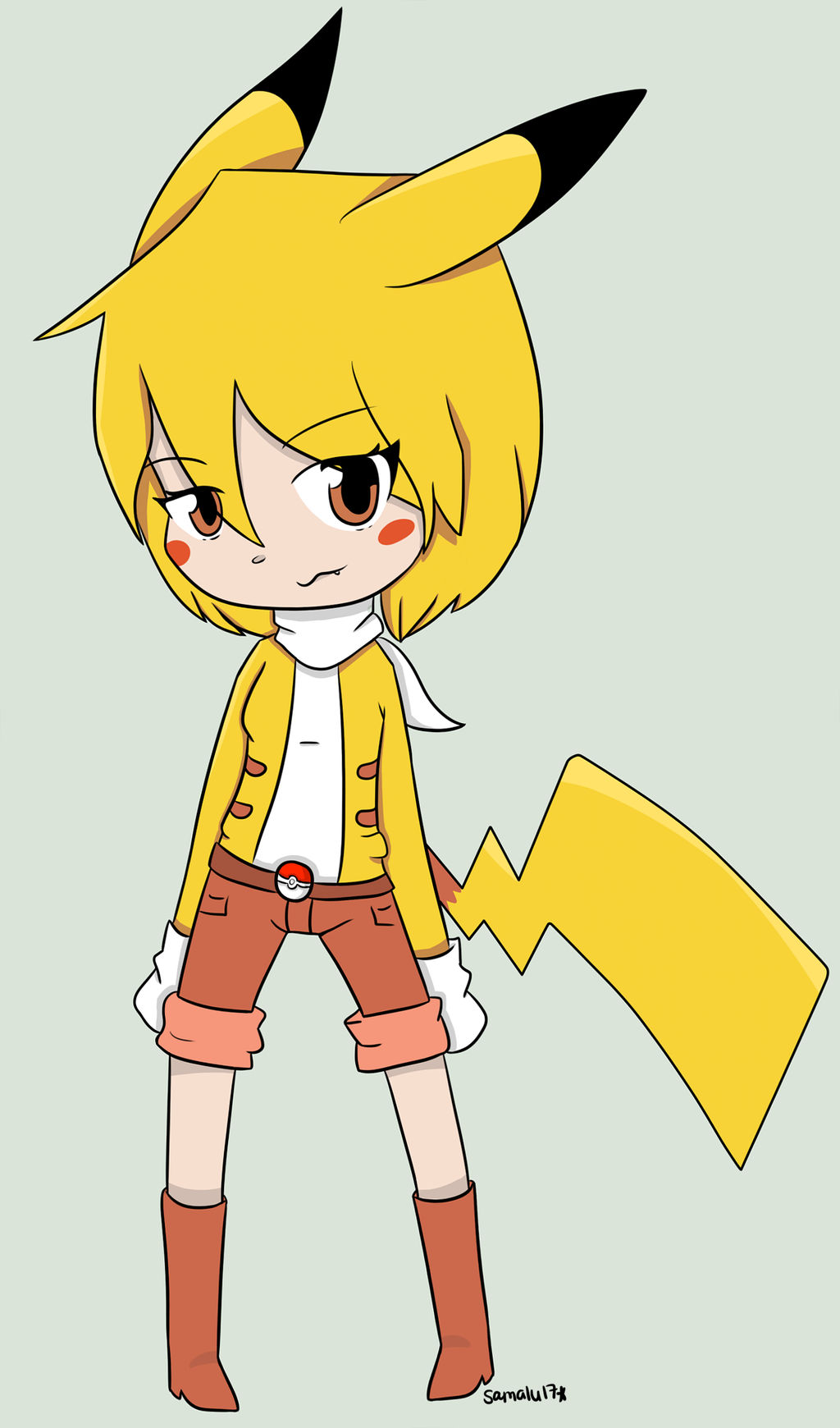 Pickachu Gijinka by Samalu17 on DeviantArt